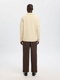 BAUMWOLLMIX SWEATSHIRT MIT REISSVERSCHLUSS, Angora, highres