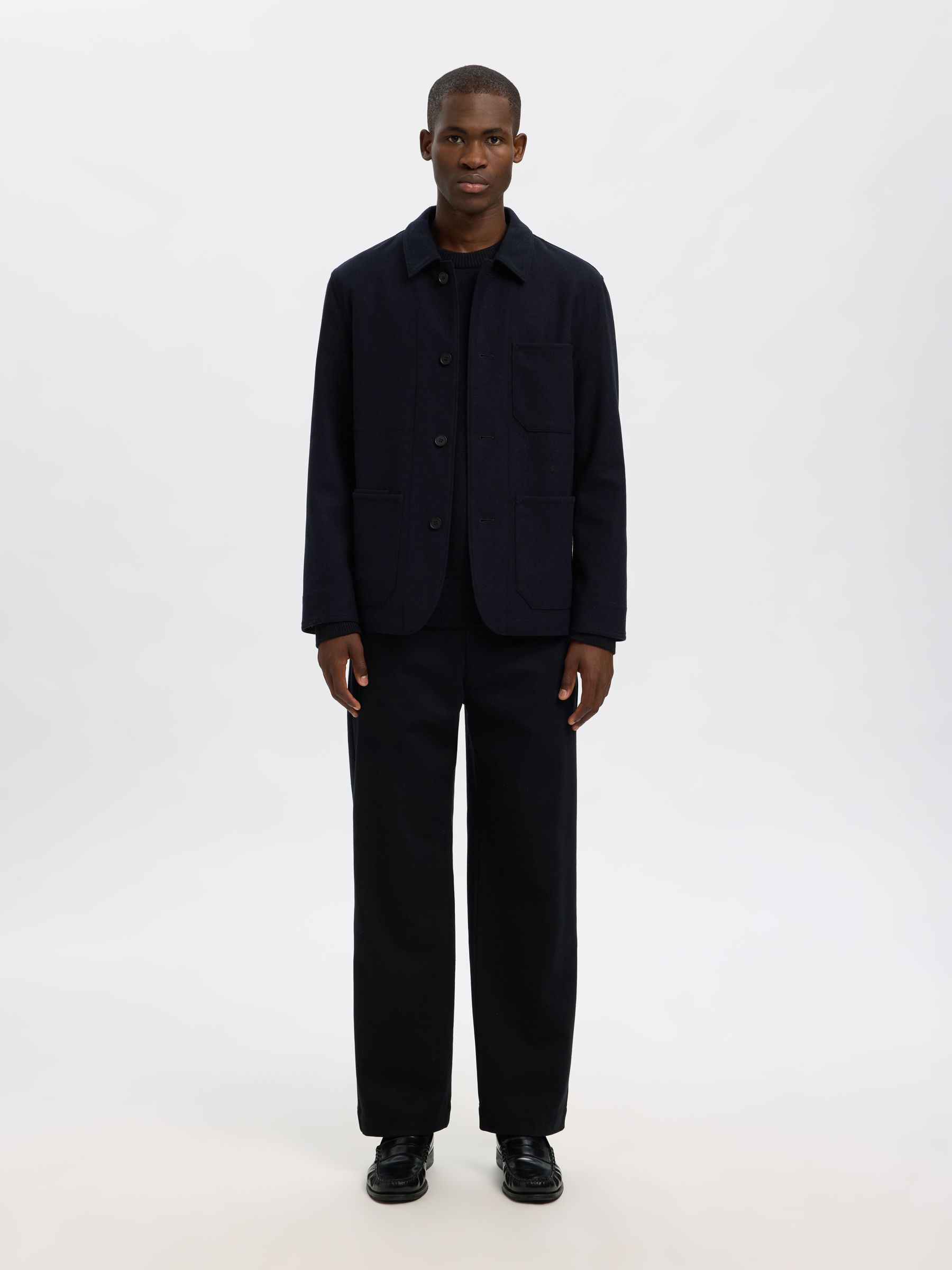 WOLLMIX BLAZER, Navy Blazer, highres