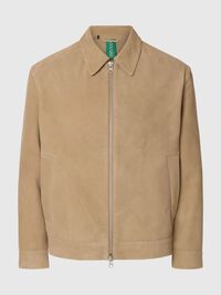 SUEDE JACKET, Weathered Teak, highres
