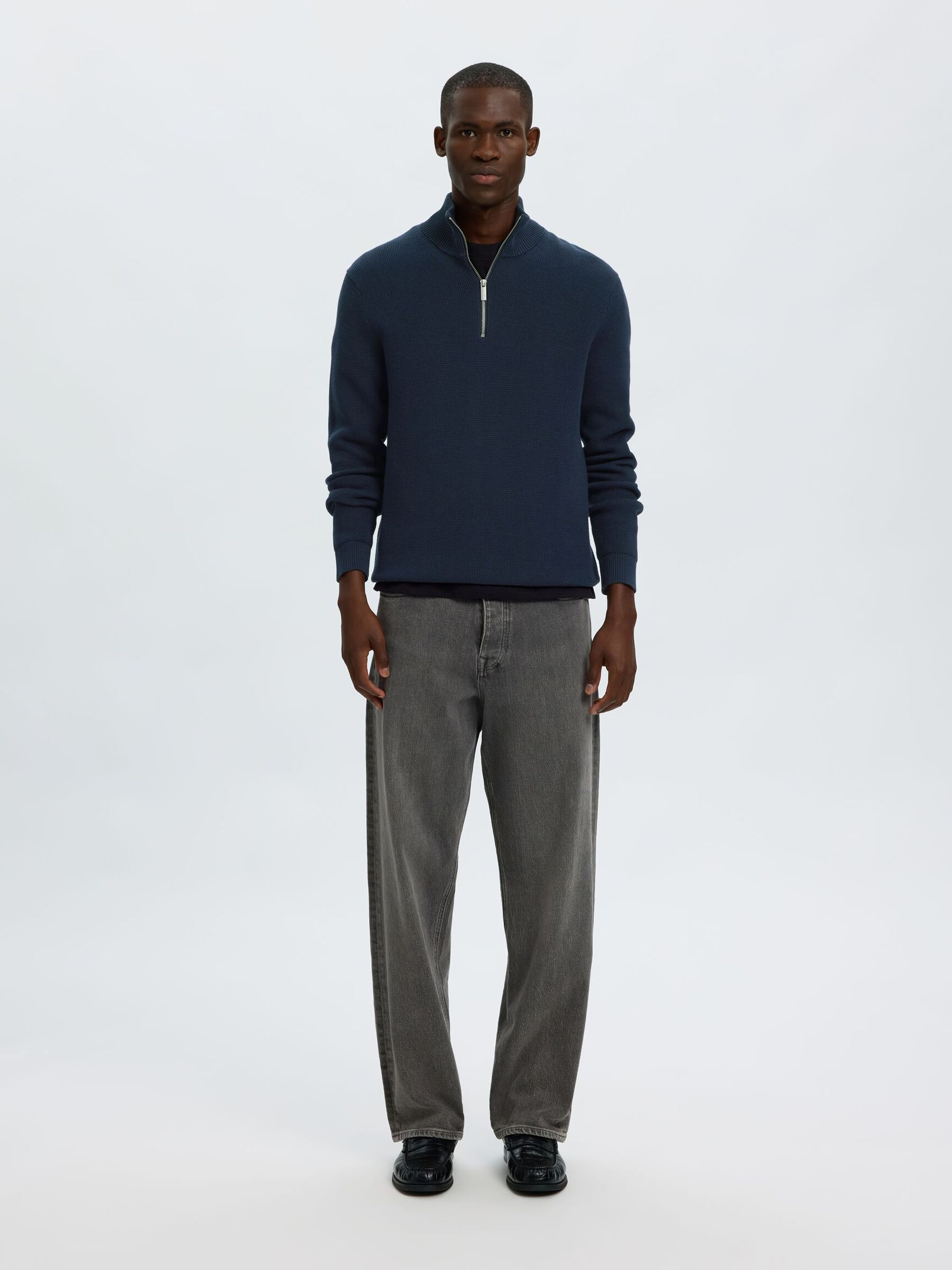 HALF-ZIP PULLOVER, Sky Captain, highres