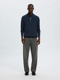 HALF-ZIP PULLOVER, Sky Captain, highres