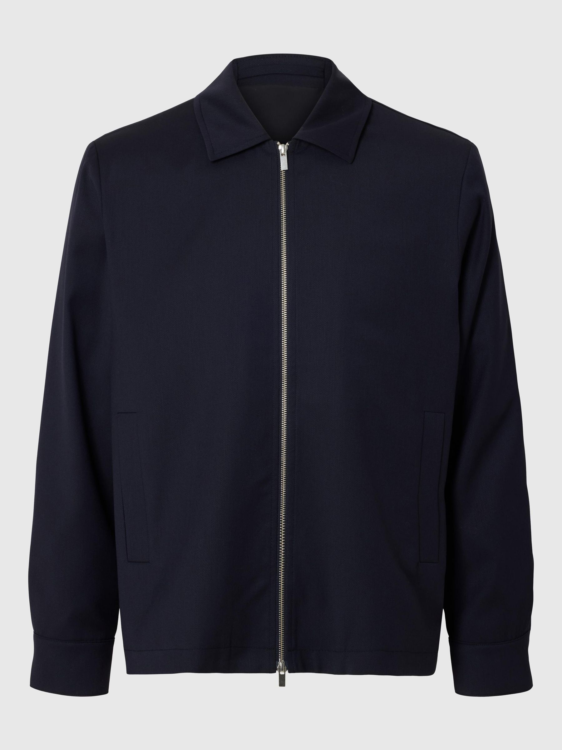 LIGHTWEIGHT SHORT JACKET | Blue | Selected