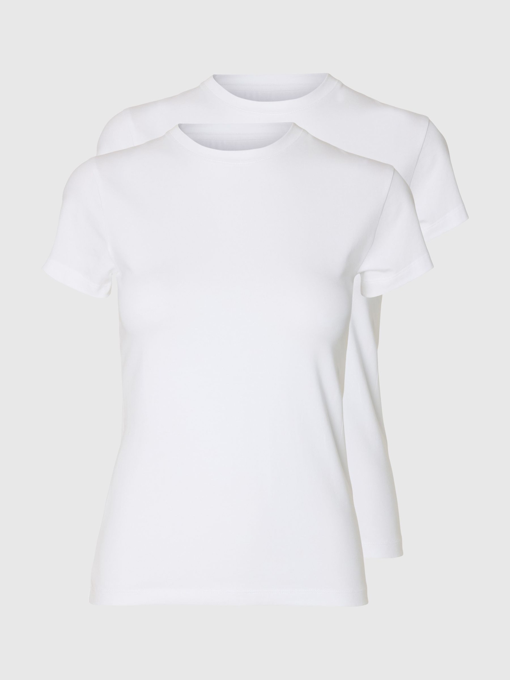 T-SHIRT Z OKRĄGŁYM DEKOLTEM, Bright White, highres