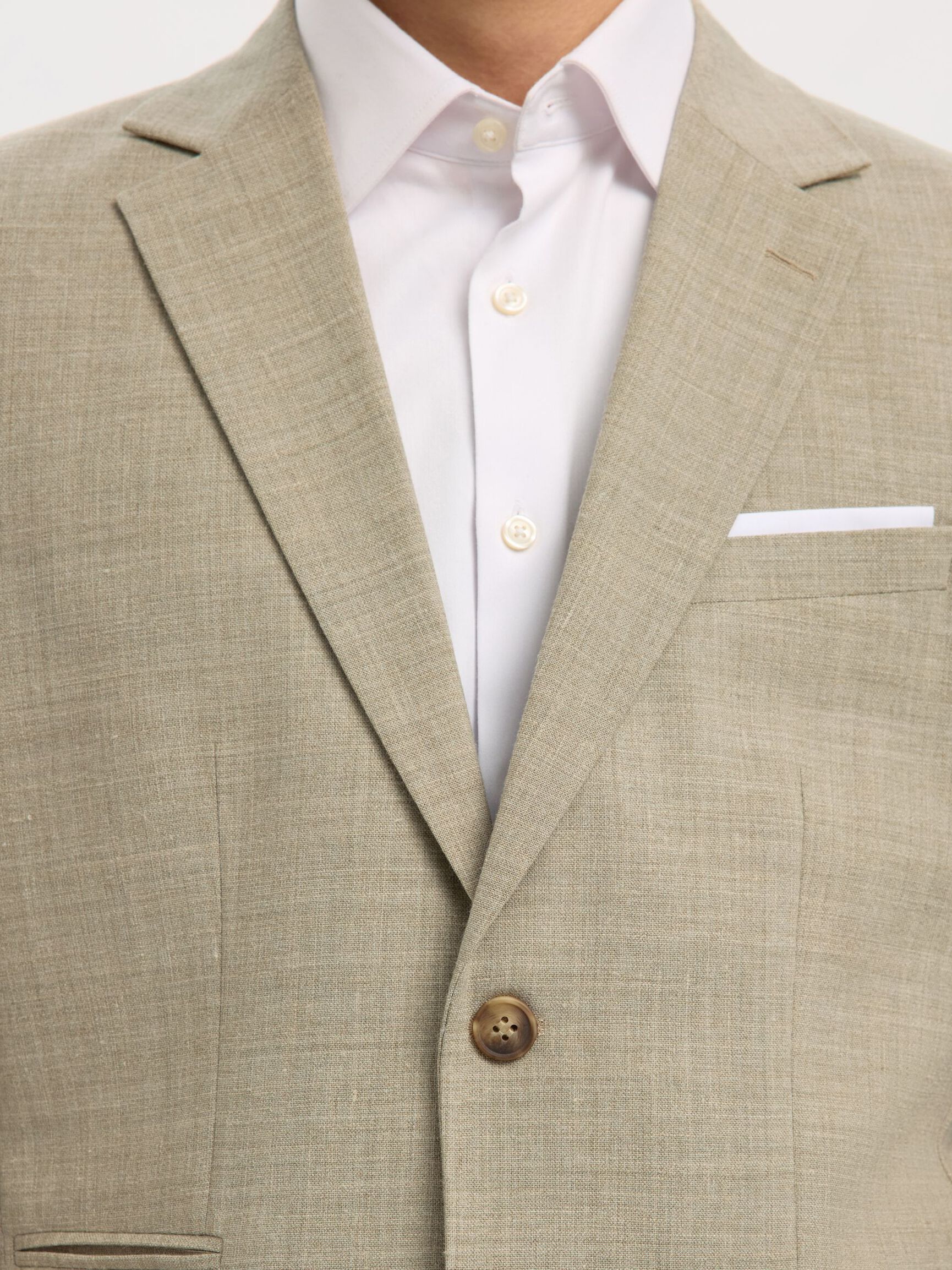 SLIM FIT SINGLE-BREASTED BLAZER, Sand, highres