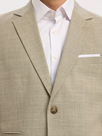 SLIM FIT SINGLE-BREASTED BLAZER, Sand, highres