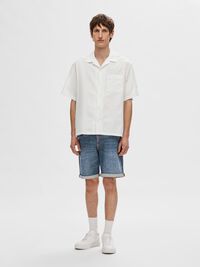 SEERSUCKER CHEMISE À MANCHES COURTES, Bright White, highres