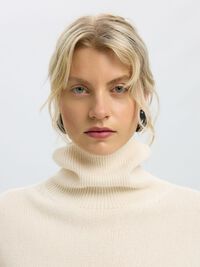WOOL BLEND TURTLENECK, Egret, highres