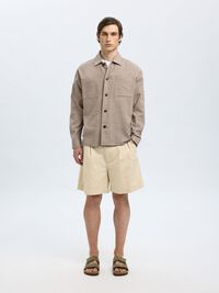 RELAXED FIT OVERSHIRT, Sand, highres