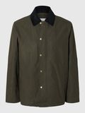 Selected WAXED COTTON JACKET, Grape Leaf, highres - 16094041_GrapeLeaf_001.jpg