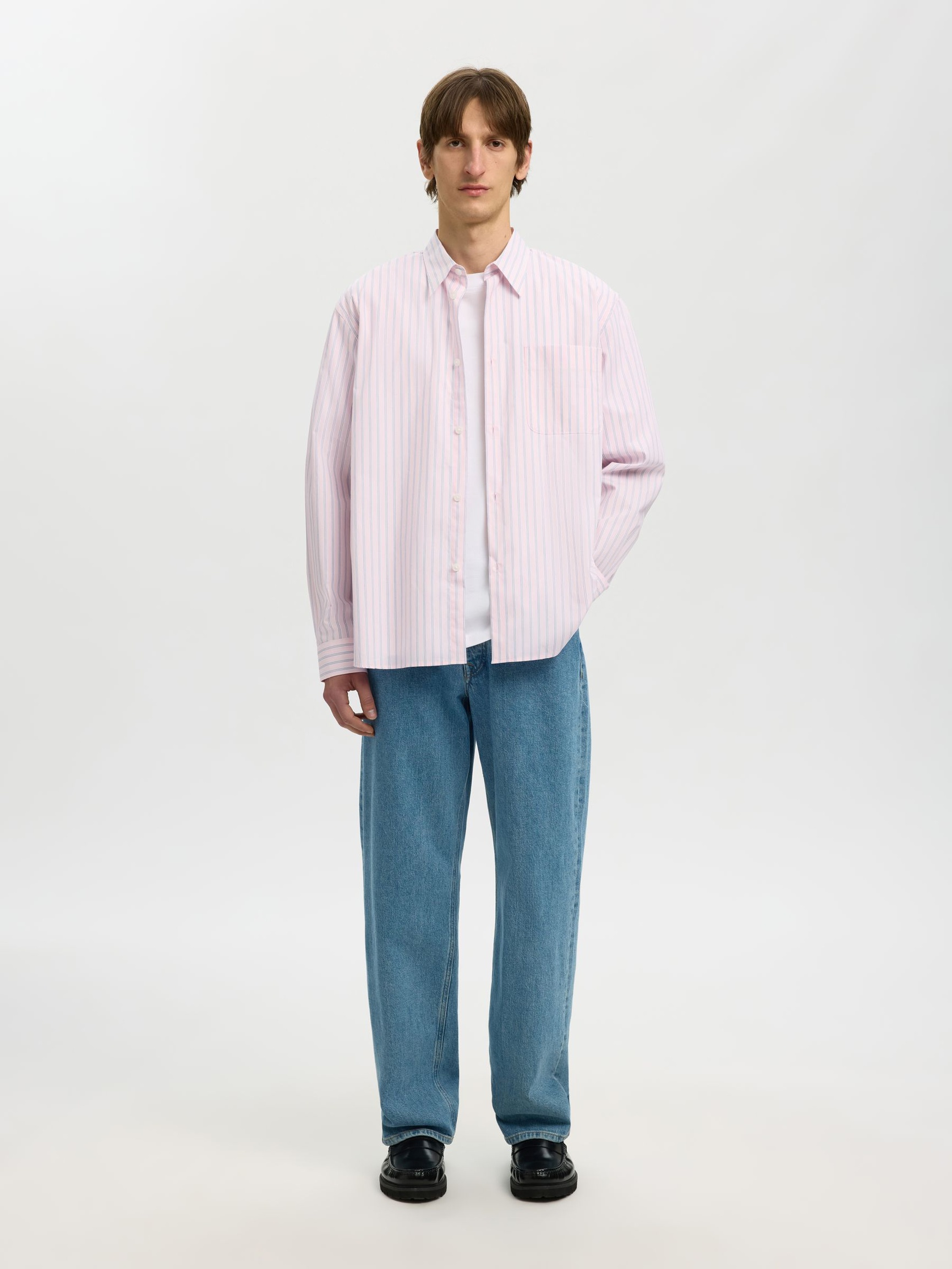 RELAXED FIT OVERHEMD MET LANGE MOUWEN, Pale Dogwood, highres