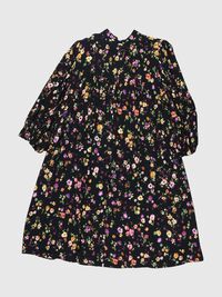 ESTAMPADO FLORAL VESTIDO MINI, Black, highres