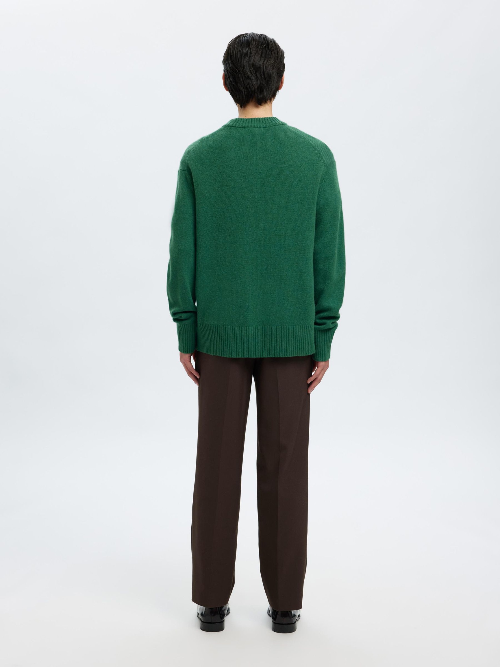 KASJMIERMIX GEBREIDE TRUI, Dark Green, highres