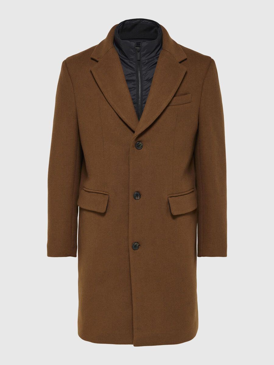 Selected WOOL BLEND 2-IN-1 COAT, Camel, highres - 16094324_Camel_001.jpg