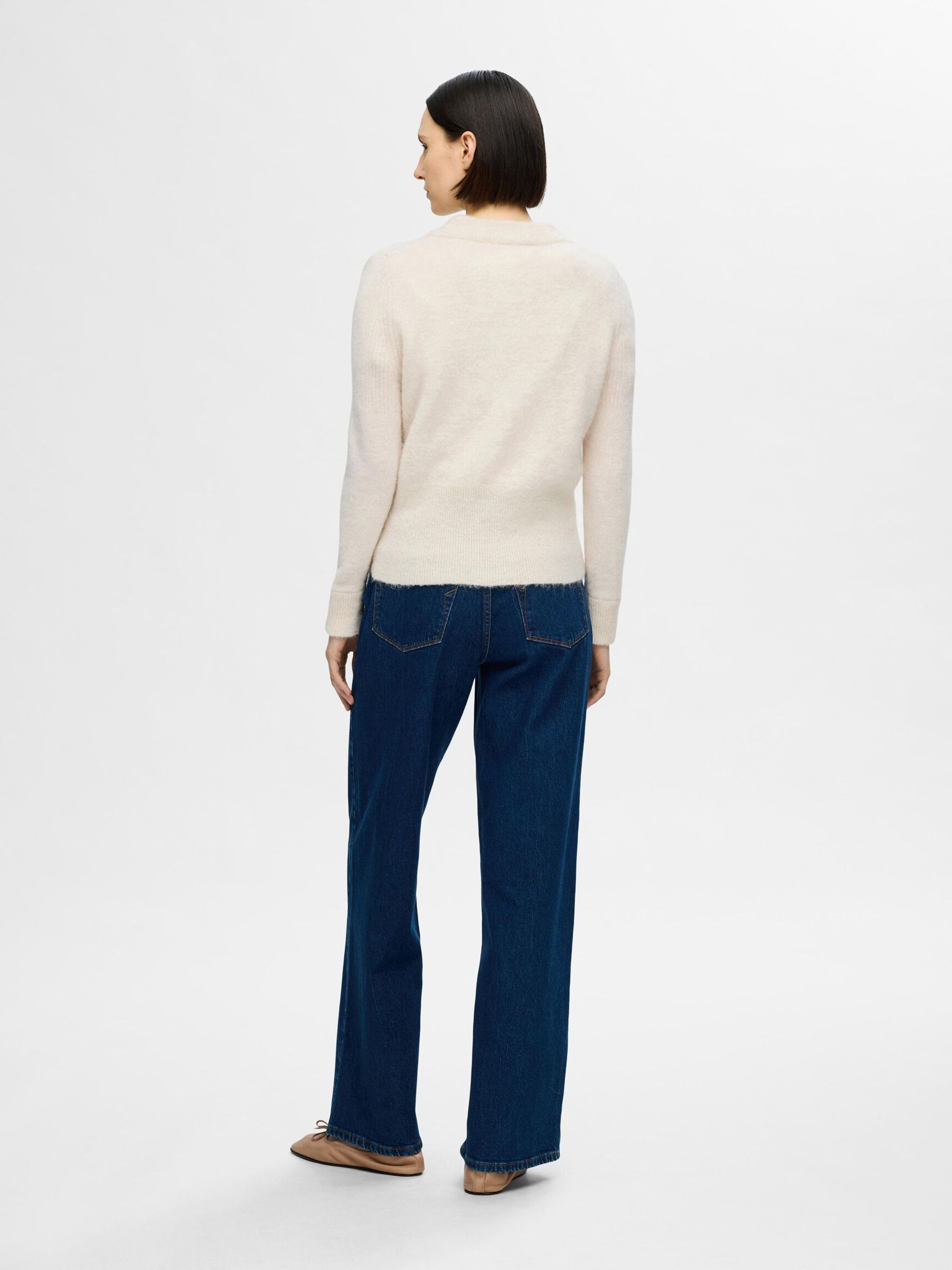 WOLLGEMISCH STRICK STRICKJACKE, Birch, highres