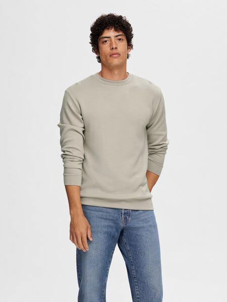 Selected VISCOSEMIX SWEATSHIRT, Pure Cashmere, highres - 16092573_PureCashmere_003.jpg