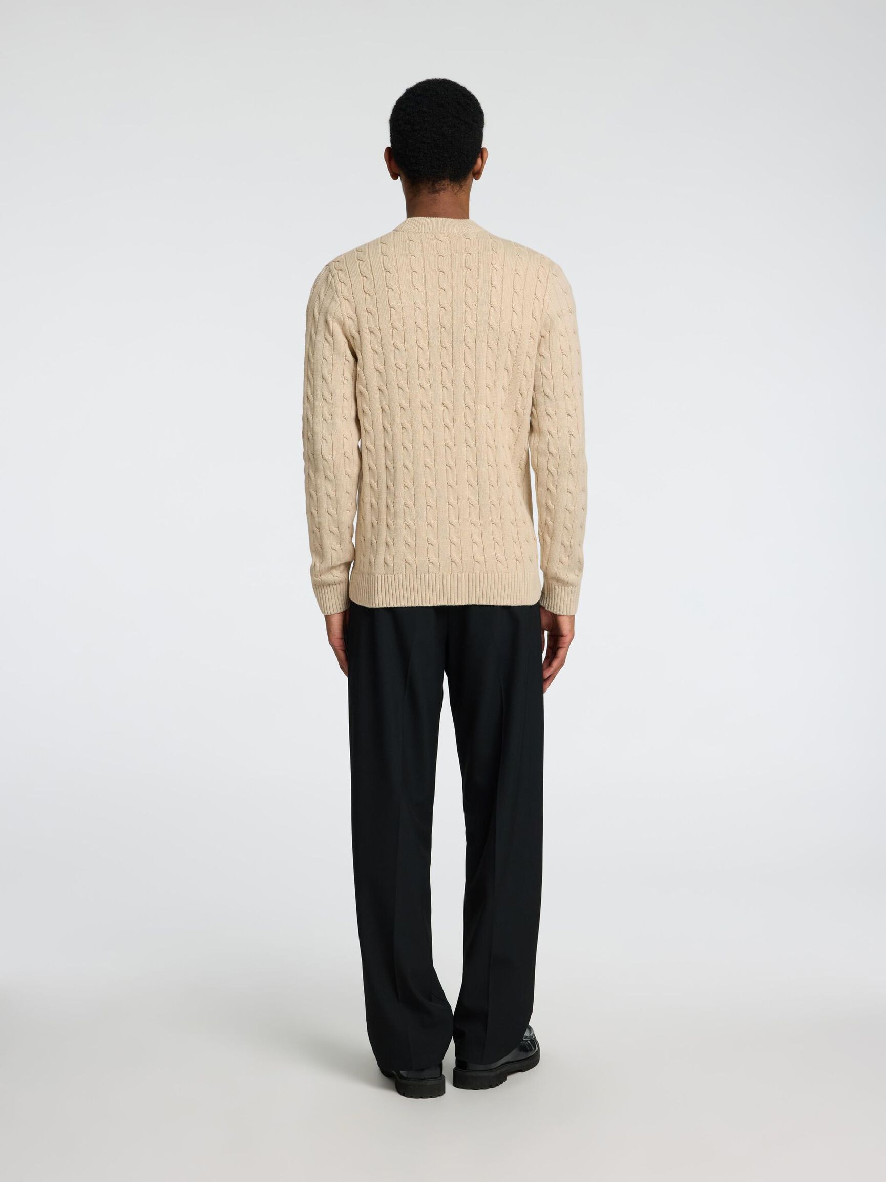 PULLOVER A MAGLIA, Oatmeal, highres