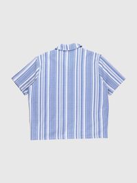 STRIPED SHORT SLEEVED SHIRT, Nautical Blue, highres