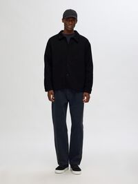 COUPE AMPLE VESTE, Black, highres