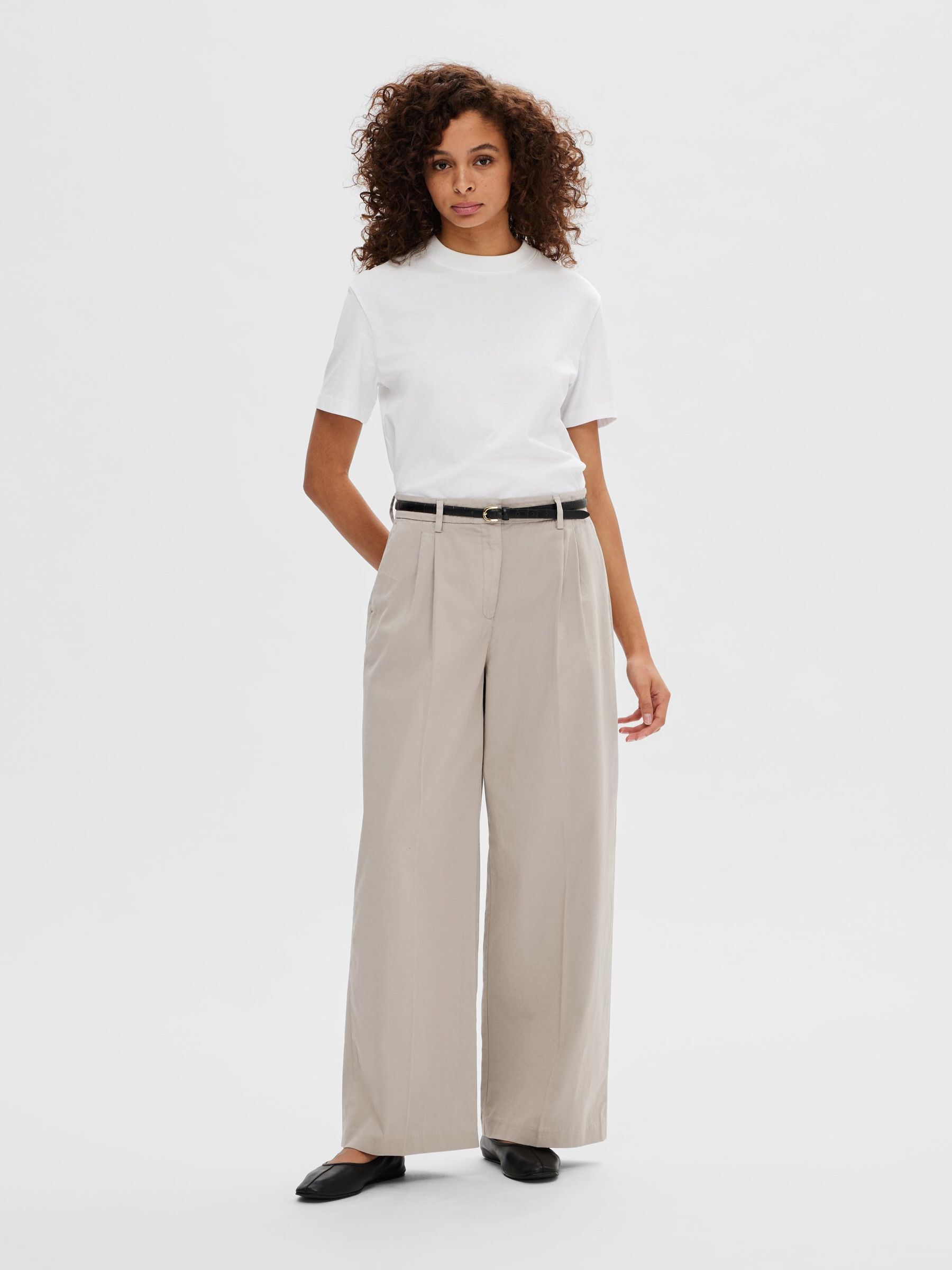 パンツ Federica Tosi Straight Leg Trousers With Pleated Design FEDERICA TOSI Straight-leg pants for Women | Online Sale up