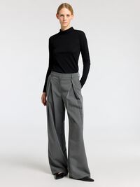 100 % ULL HØYHALSET GENSER, Black, highres