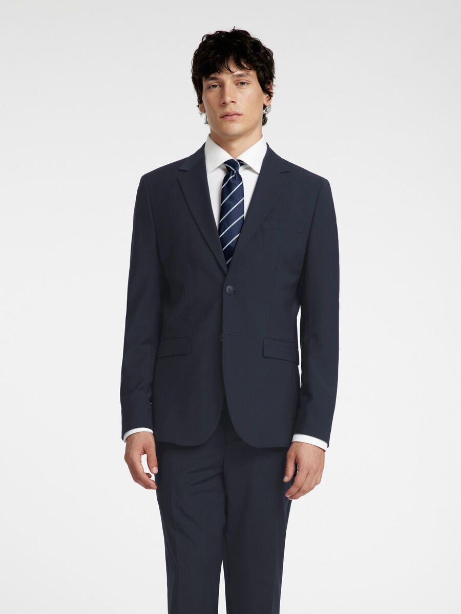 Selected SLIM FIT WOLMIX BLAZER, Sky Captain, highres - 16094334_SkyCaptain_003.jpg