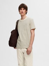 STRIPED T-SHIRT, Asphalt, highres