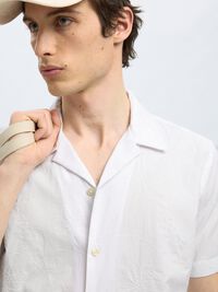 100% BAUMWOLL KURZARMHEMD, White, highres