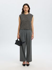 GILET A MAGLIA, Medium Grey Melange, highres