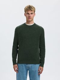 LANGÄRMELIGER STRICKPULLOVER, Deep Forest, highres