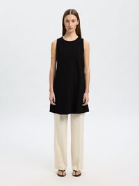 MINI KLEID OHNE ÄRMEL, Black, highres