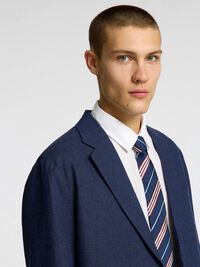 LEINENMIX EINREIHIGER BLAZER, Outer Space, highres