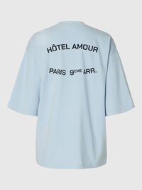 BOXY FIT CREWNECK T-SHIRT, Skyway, highres