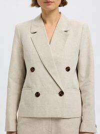 CROPPED BLAZER I HØRBLANDING, Nomad, highres