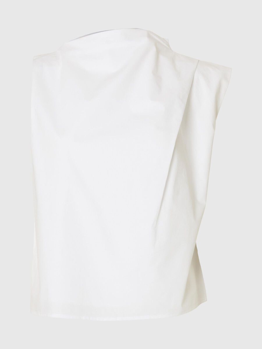 Selected PLISSÉE TOP SANS MANCHES, Bright White, highres - 16099015_BrightWhite_001.jpg