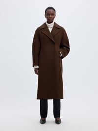 WOOL BLEND LONG COAT, Delicioso, highres