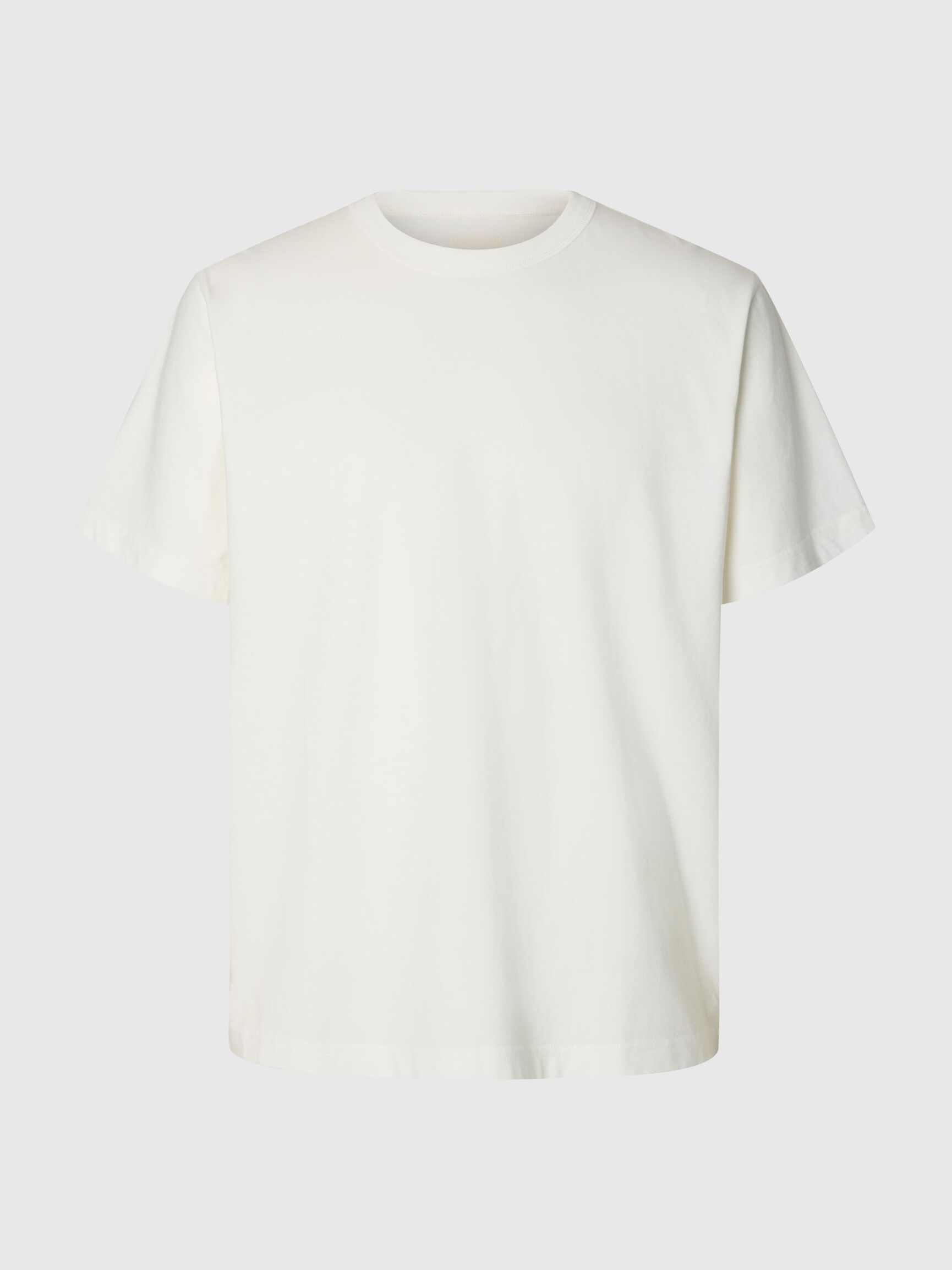 SHORT SLEEVED CREWNECK T-SHIRT, Coconut Milk, highres