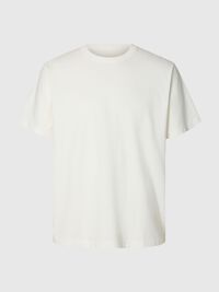 SHORT SLEEVED CREWNECK T-SHIRT, Coconut Milk, highres