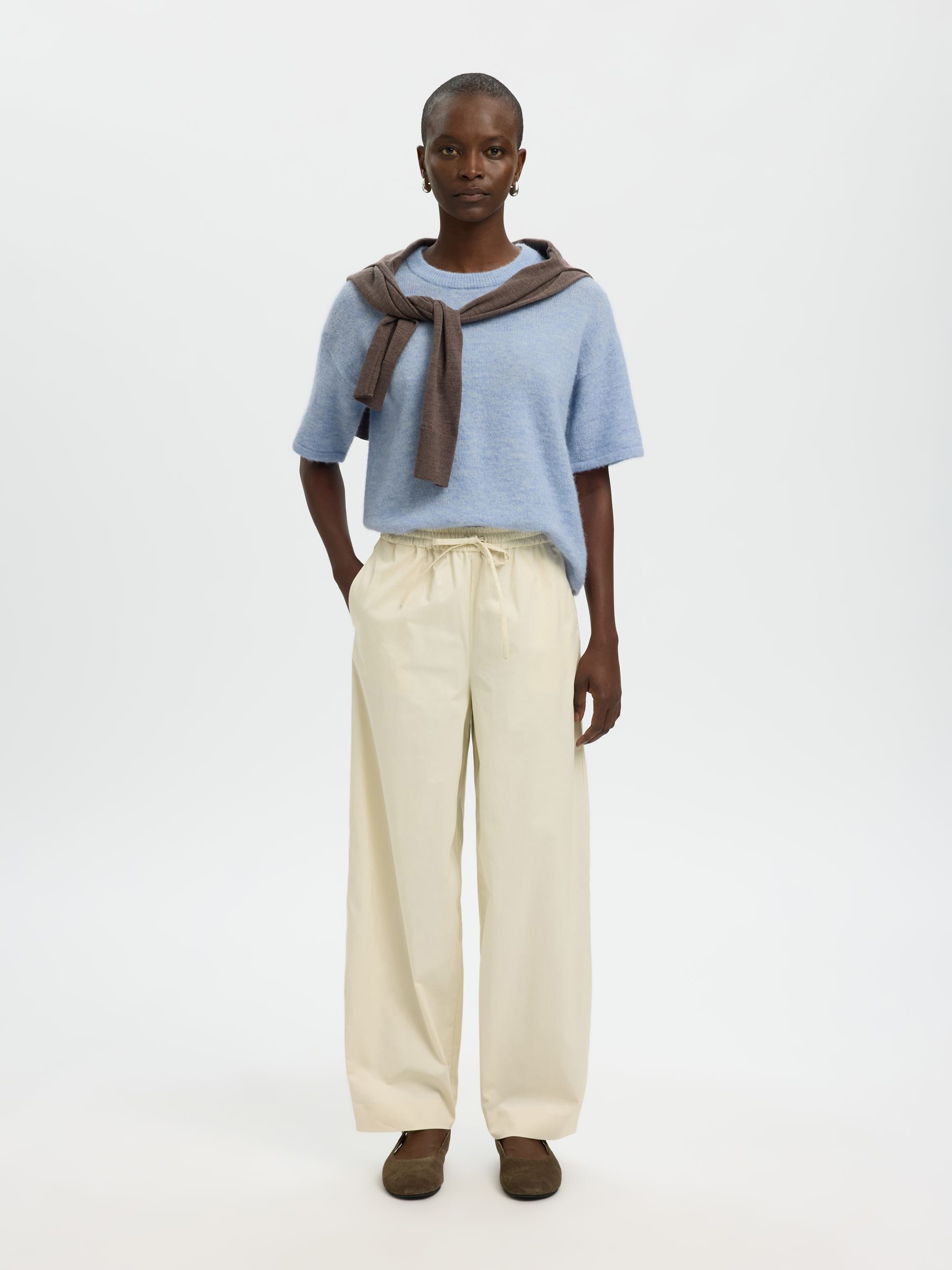 WOLLMIX STRICKPULLOVER, Cashmere Blue, highres