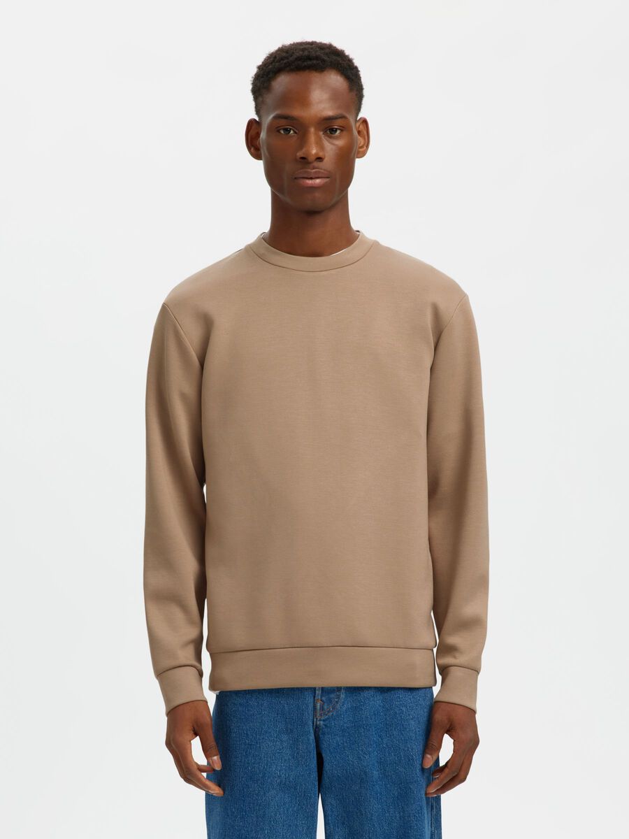 Product tile image - VISCOSE M&Eacute;LANG&Eacute;E SWEAT-SHIRT, Savannah Tan | 16092573_SavannahTan