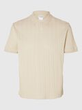 Selected SHORT-SLEEVED COTTON POLO SHIRT, Fog, highres - 16092781_Fog_001.jpg