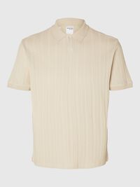 KURZÄRMELIGES BAUMWOLL POLO SHIRT, Fog, highres