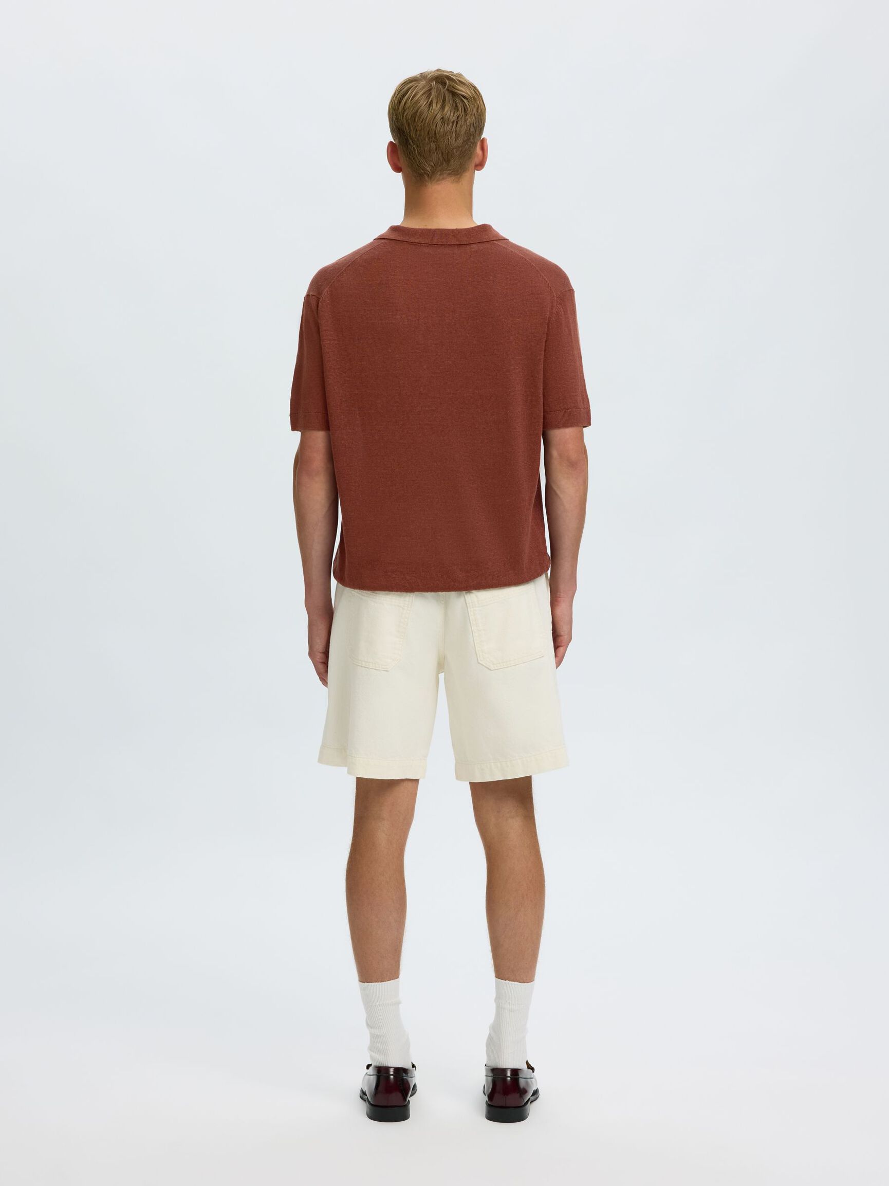 RELAXED FIT POLO SHIRT, Cherry Mahogany, highres