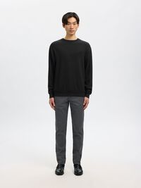 VISCOSE BLEND SWEATSHIRT, Black, highres