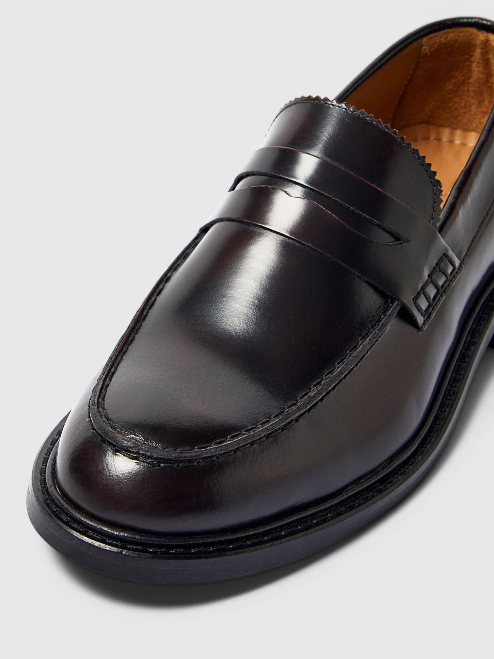 LÆDER LOAFERS, Chestnut, highres