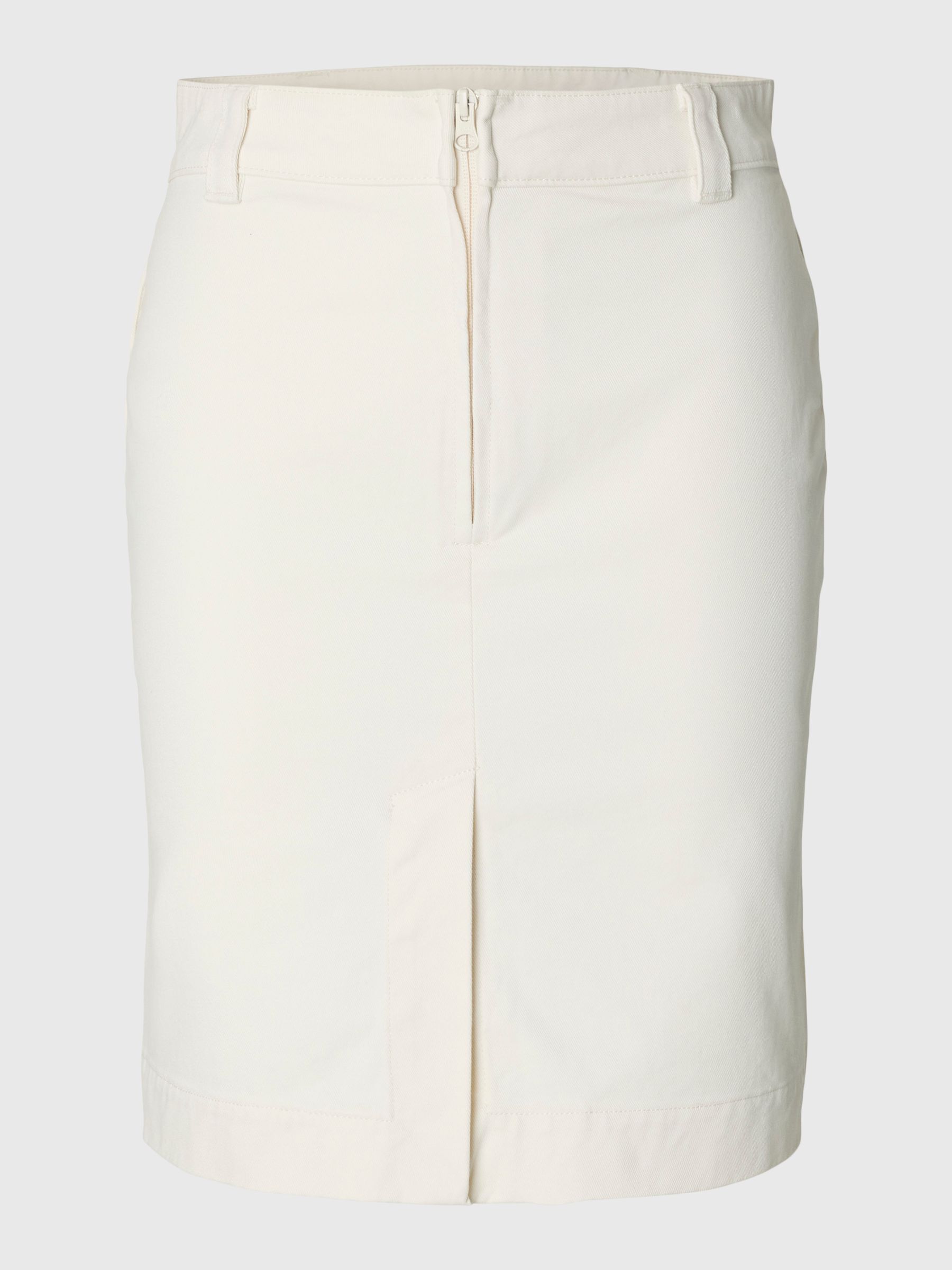 KATOENMIX MIDDELLANGE ROK, Egret, highres