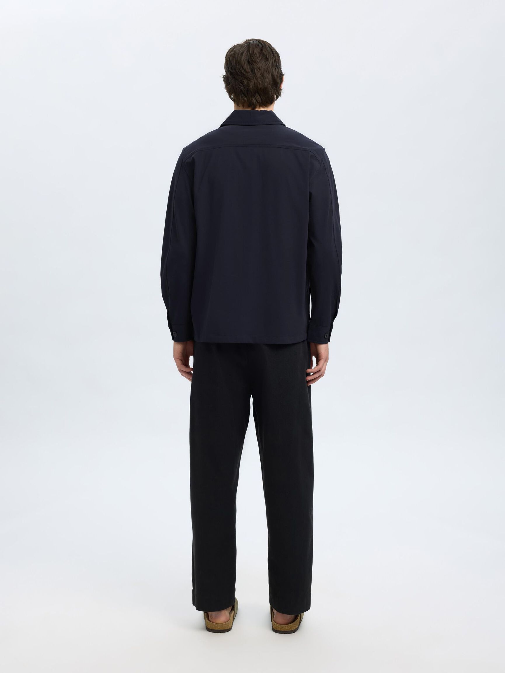 LANGÆRMET OVERSHIRT, Dark Sapphire, highres