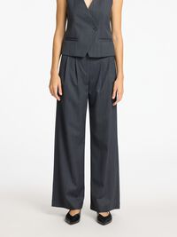 LAINE MÉLANGÉE PANTALON DE COSTUME, Steel Gray, highres