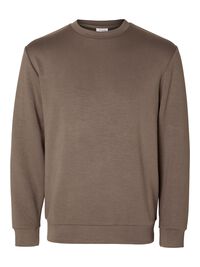 VISCOSE BLEND SWEATSHIRT, Morel, highres