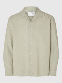 LANGE MOUWEN OVERHEMD, Vetiver, highres