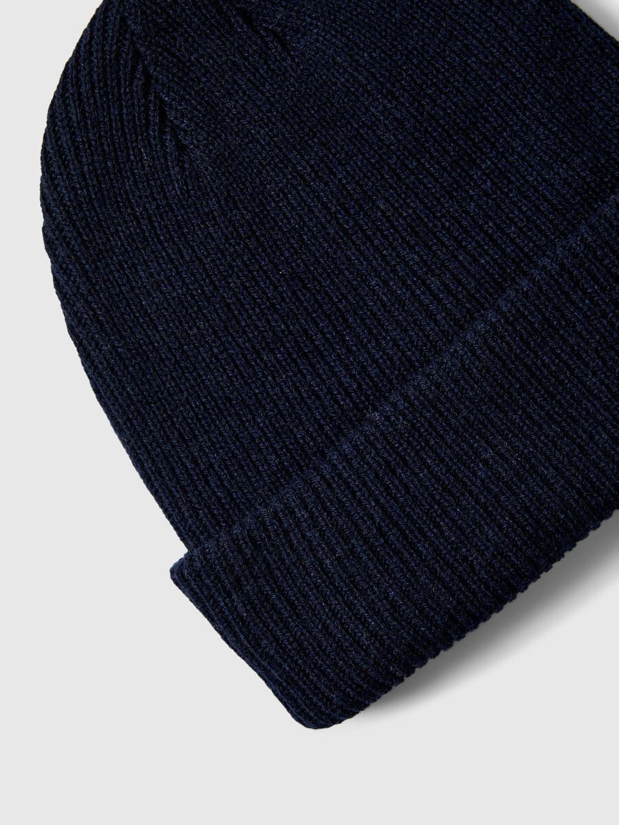 Selected WOOL BLEND KNITTED BEANIE, Sky Captain, highres - 16075397_SkyCaptain_004.jpg